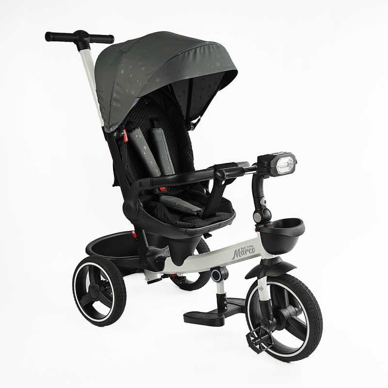 Велосипед "BestTrike Marco" (поворотне сидіння, складне кермо, колеса з прогумованим PU, кошик, телескопічна ручка, фара музична) фото 1 Велосипед "BestTrike Marco" (поворотне сидіння, складне кермо, колеса з прогумованим PU, кошик, телескопічна ручка, фара музична) фото 1