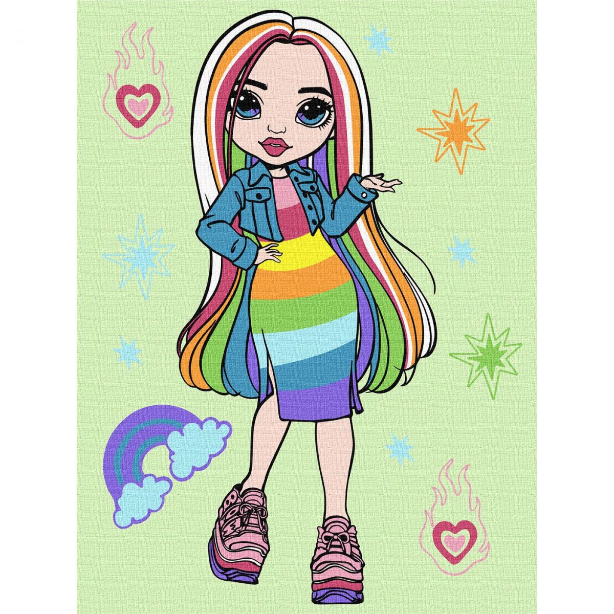 Картина по номерах "Rainbow High Amaya Raine" 30х40 см фото 1 Картина по номерах "Rainbow High Amaya Raine" 30х40 см фото 1
