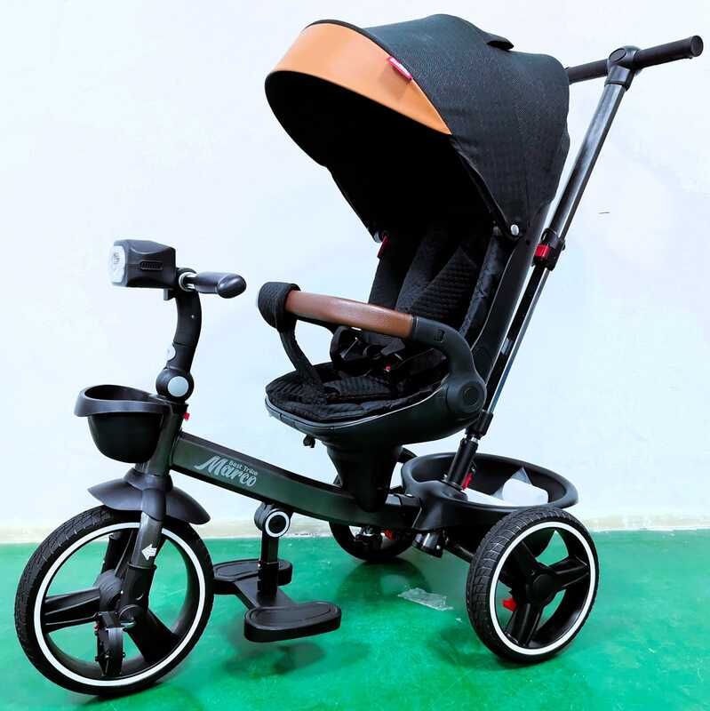 Велосипед 9155 BestTrike Marco (1) поворотне сидіння, складне кермо, колеса з прогумованим PU, кошик, телескопічна ручка, фара музична фото 1 Велосипед 9155 BestTrike Marco (1) поворотне сидіння, складне кермо, колеса з прогумованим PU, кошик, телескопічна ручка, фара музична фото 1