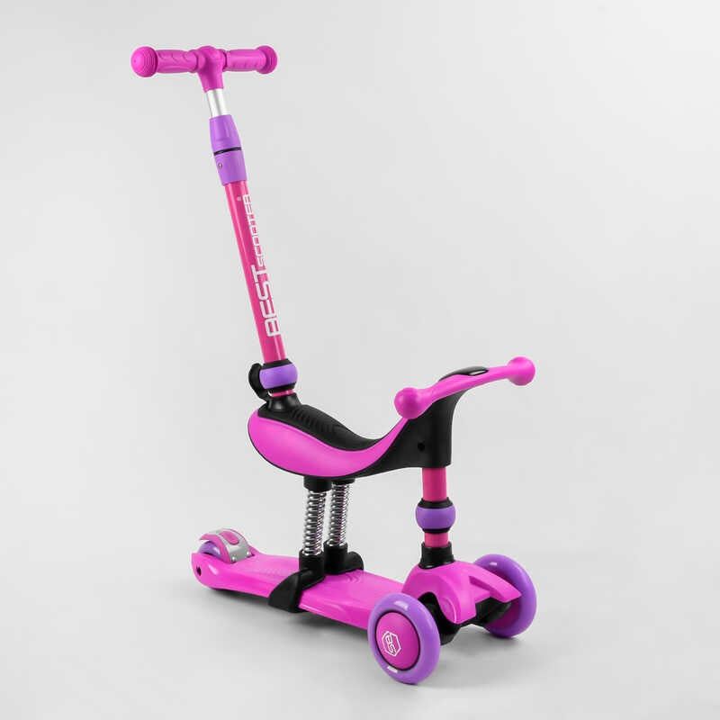 Самокат-велобіг 3в1 триколісний BS-26566 (4) Best Scooter, 3 колеса PU зі світлом, сидіння, амортизатори, батьківська ручка фото 1 Самокат-велобіг 3в1 триколісний BS-26566 (4) Best Scooter, 3 колеса PU зі світлом, сидіння, амортизатори, батьківська ручка фото 1