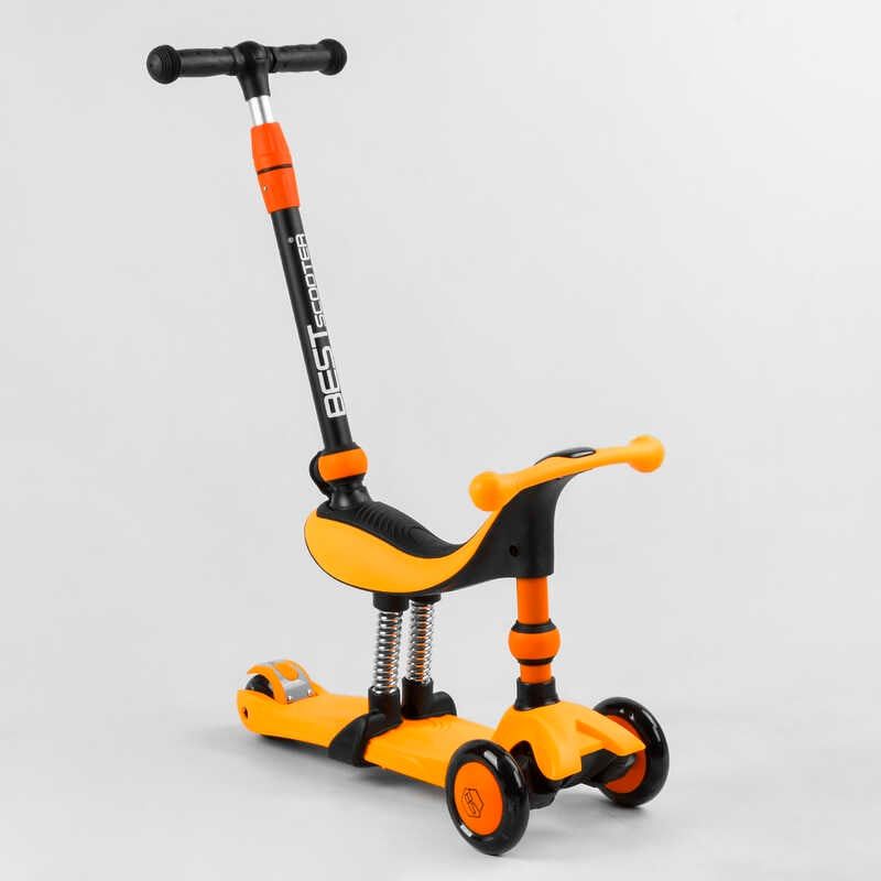 Самокат-велобіг 3в1 триколісний BS-50584 (4) Best Scooter, 3 колеса PU зі світлом, сидіння, амортизатори, батьківська ручка фото 1 Самокат-велобіг 3в1 триколісний BS-50584 (4) Best Scooter, 3 колеса PU зі світлом, сидіння, амортизатори, батьківська ручка фото 1