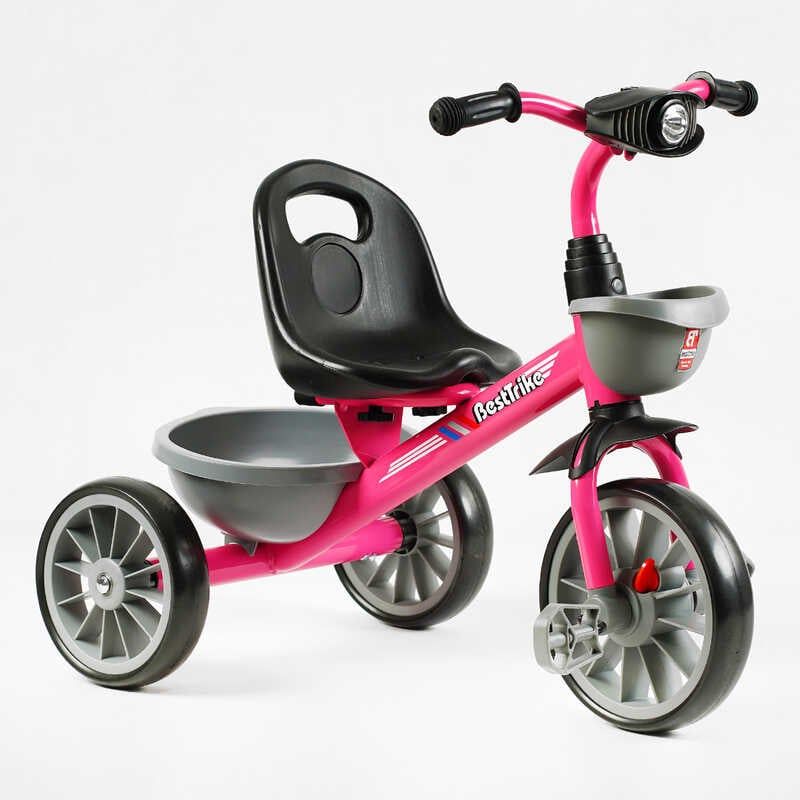Велосипед 3-х колісний BS-20470 Best Trike (1) колеса EVA переднє 12’’, заднє 10’’, сталева рама, фара з музикою та світлом, 1 пісня українською та 2 англійською, 2 кошики, в коробці фото 1 Велосипед 3-х колісний BS-20470 Best Trike (1) колеса EVA переднє 12’’, заднє 10’’, сталева рама, фара з музикою та світлом, 1 пісня українською та 2 англійською, 2 кошики, в коробці фото 1