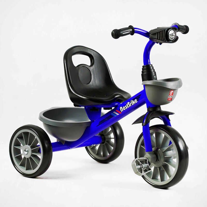 Велосипед 3-х колісний BS-12530 Best Trike (1) колеса EVA переднє 12’’, заднє 10’’, сталева рама, фара з музикою та світлом, 1 пісня українською та 2 англійською, 2 кошики, в коробці фото 1 Велосипед 3-х колісний BS-12530 Best Trike (1) колеса EVA переднє 12’’, заднє 10’’, сталева рама, фара з музикою та світлом, 1 пісня українською та 2 англійською, 2 кошики, в коробці фото 1