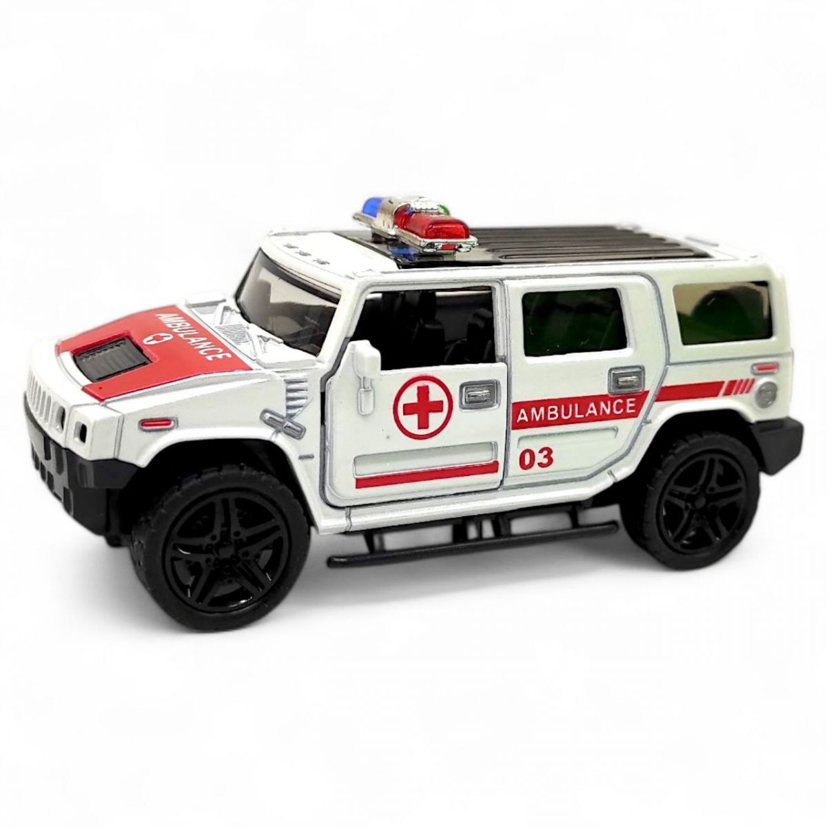 Машинка металева "АВТОПРОМ. HUMMER" (швидка допомога) фото 1 Машинка металева "АВТОПРОМ. HUMMER" (швидка допомога) фото 1