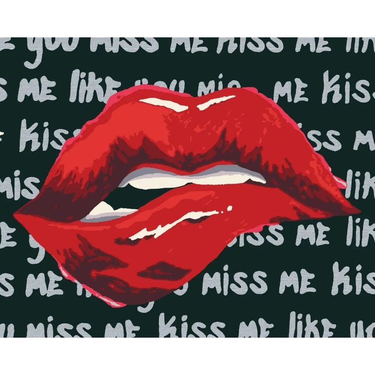 Картина по номерам с красками металлик "Kiss me" 40х50 см фото 1 Картина по номерам с красками металлик "Kiss me" 40х50 см фото 1