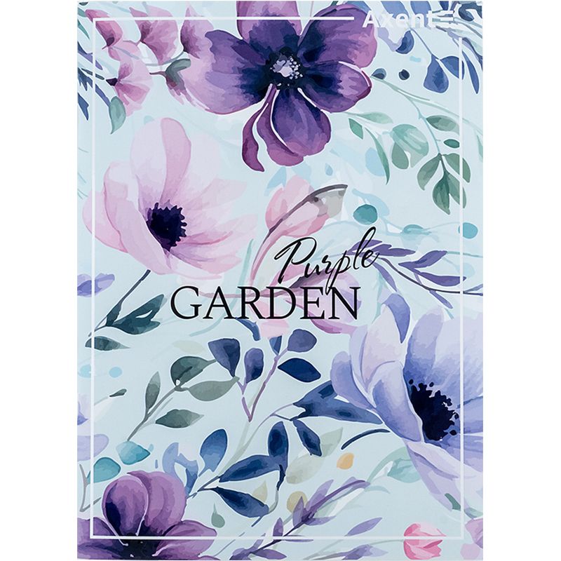 Зошит для записів А4 96 арк. , кліт. , Purple Garden  фото 1