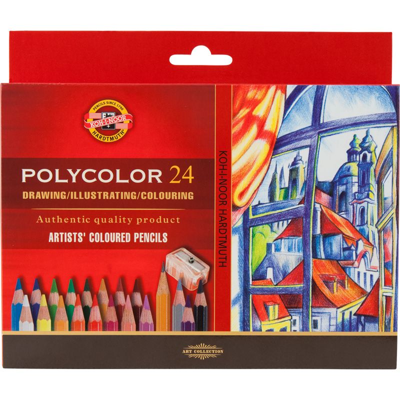 Олівці кольор. художні POLYCOLOR, 24 кол. , карт. уп. фото 1 Олівці кольор. художні POLYCOLOR, 24 кол. , карт. уп. фото 1