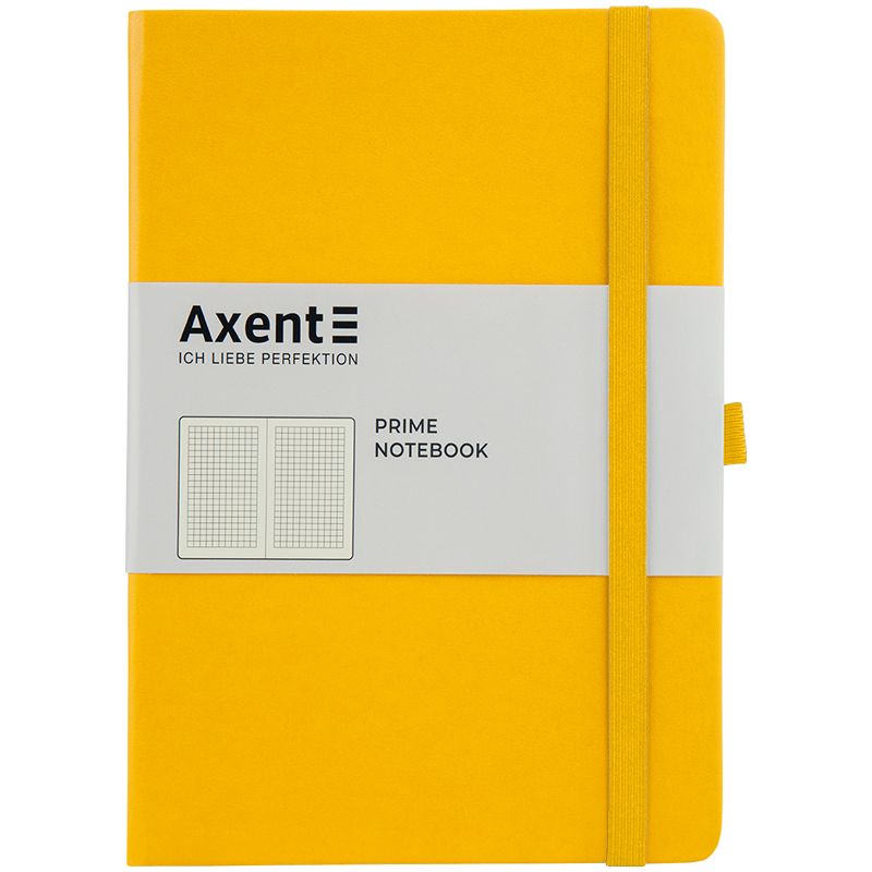 Книга записна Partner Prime, 145*210, 96арк, кліт, жовта  фото 1