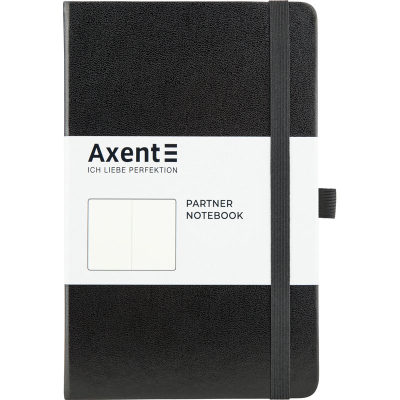 Книга записна Partner, 125*195, 96арк, нелін, чорна  фото 1