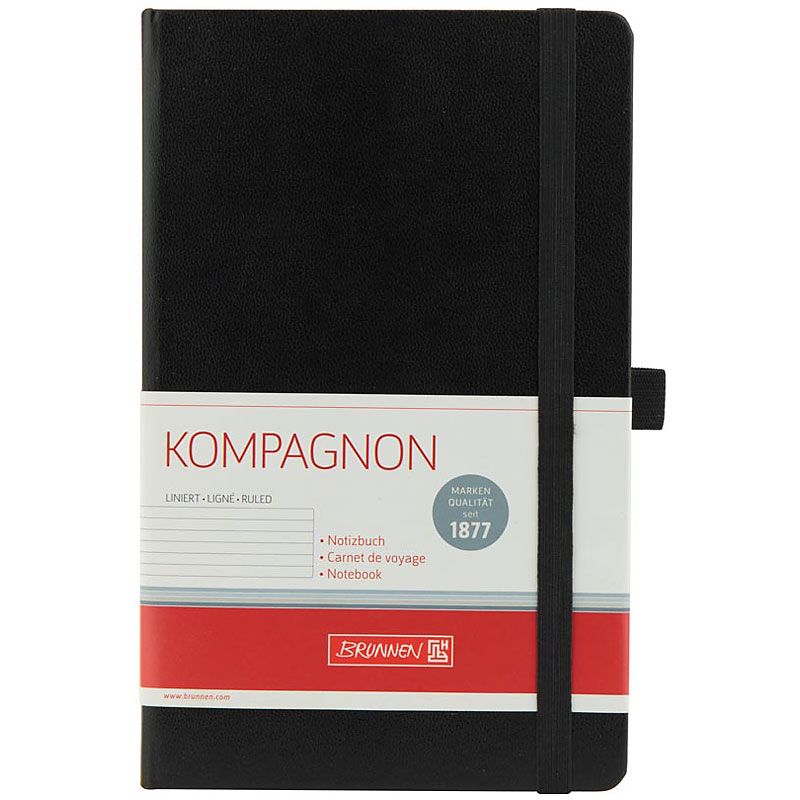 Книга записна Компаньйон чорн.  А5  лінія  фото 1