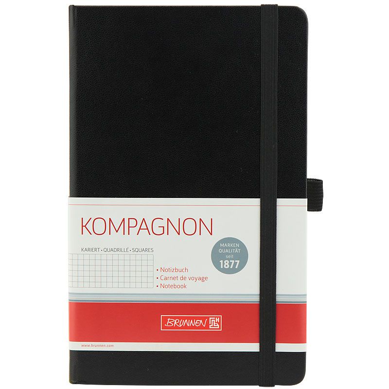 Книга записна Компаньйон чорн.  А5 клітинка  фото 1