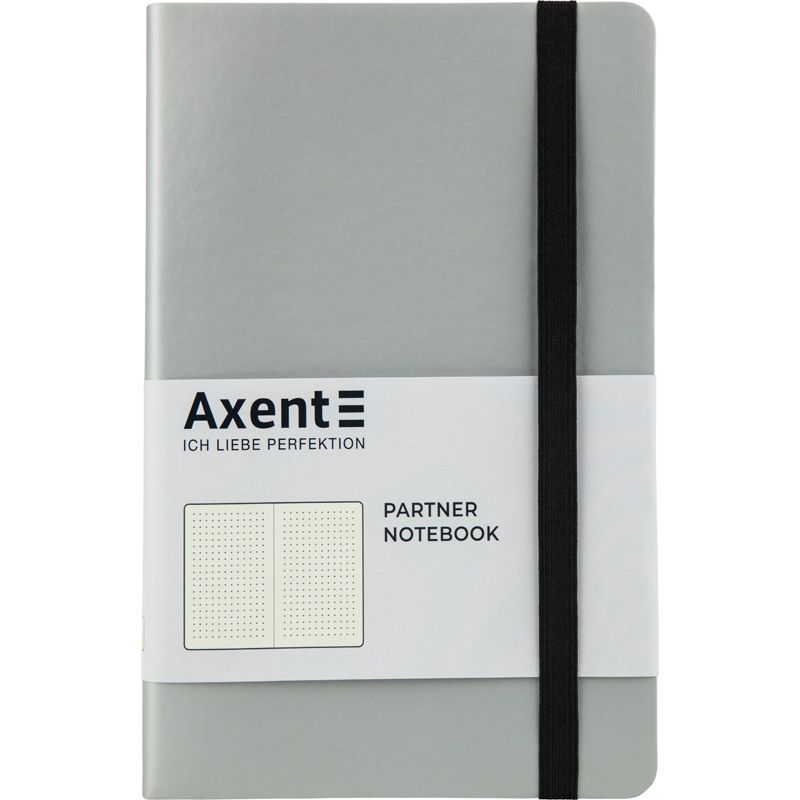 Книга записна Partner Soft, 125*195, 96арк, крап, срібляста фото 1 Книга записна Partner Soft, 125*195, 96арк, крап, срібляста фото 1