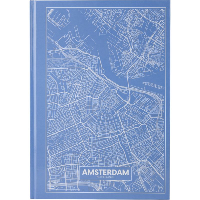 Книга записна А4 Maps Amsterdam, 96арк. , кліт. , блакитний фото 1 Книга записна А4 Maps Amsterdam, 96арк. , кліт. , блакитний фото 1