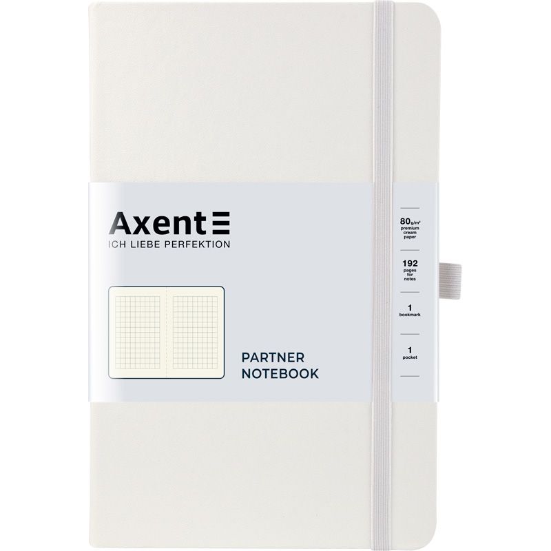 Книга записна Partner, 125*195, 96арк, кліт, біла фото 1 Книга записна Partner, 125*195, 96арк, кліт, біла фото 1