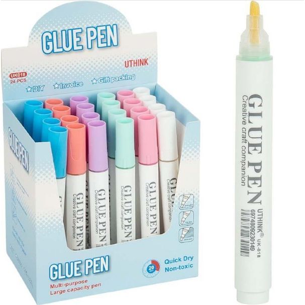 Клей-ручка "Glue Pen" кольорова фото 1 Клей-ручка "Glue Pen" кольорова фото 1