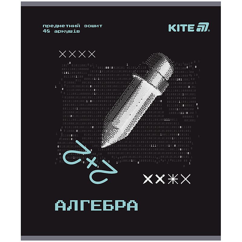 Зошит предметн.  48 арк. , кл. , гібр лак+УФ, Techno, алгебра  фото 1