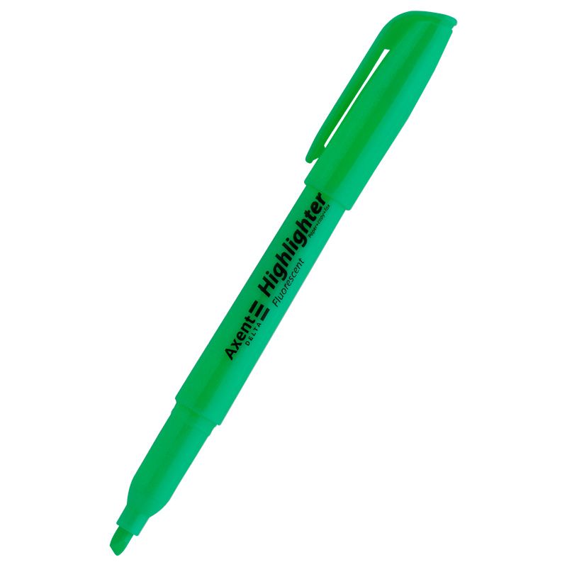 Маркер Highlighter D2503, 2-4 мм клиноп.  зелений  фото 1