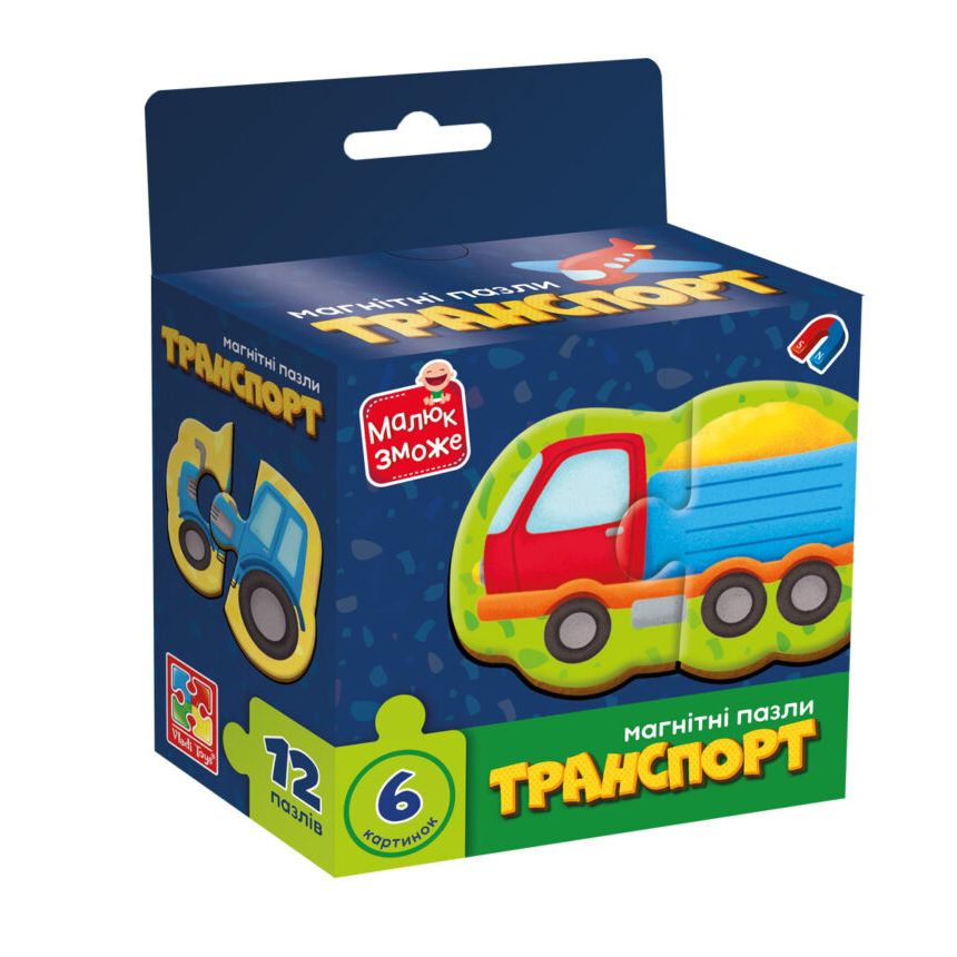 Гра розвиваюча пазли магнітні "Транспорт" Vladi Toys фото 1 Гра розвиваюча пазли магнітні "Транспорт" Vladi Toys фото 1