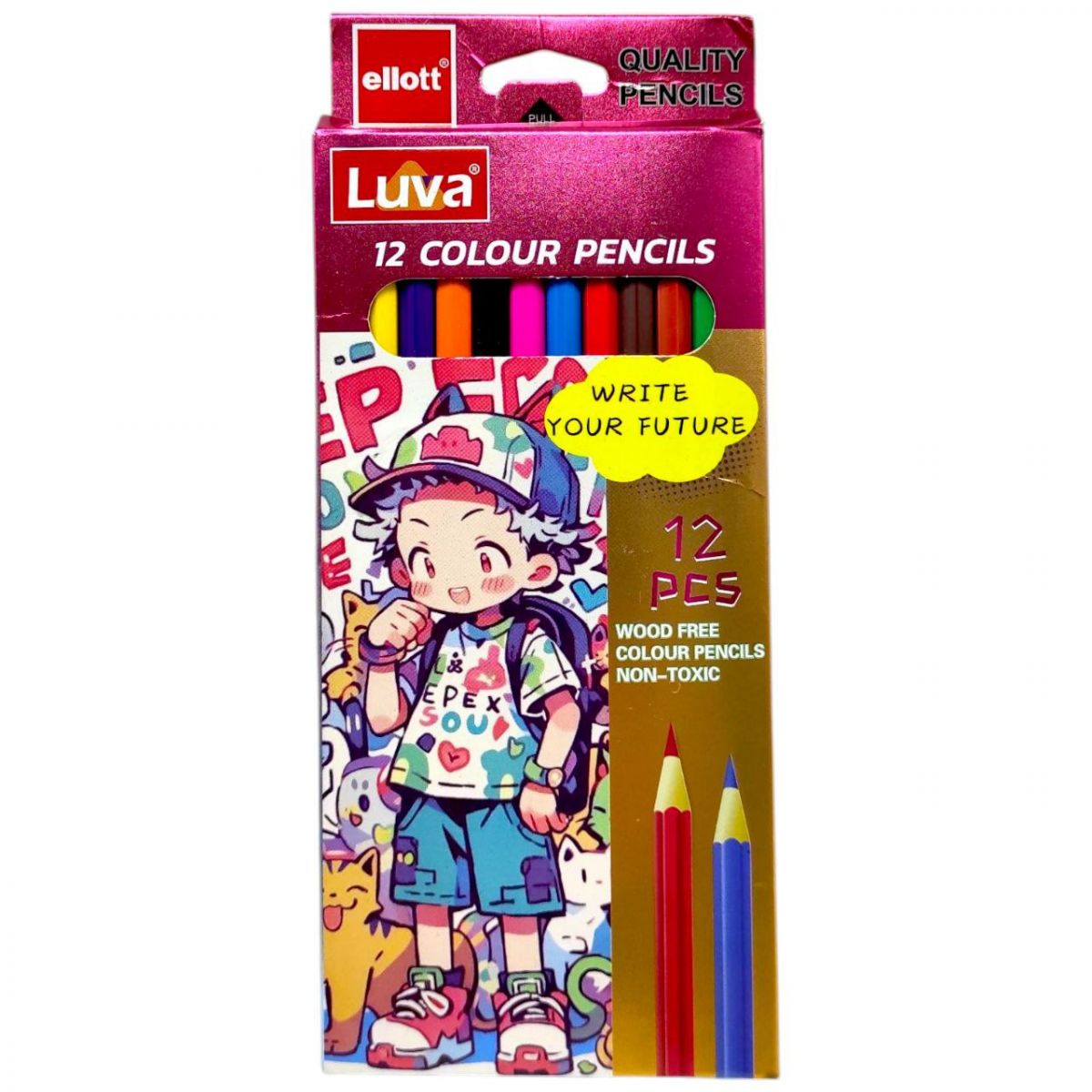 Олівці 12 кольорів "Luva Cello" Хлопчики  фото 1