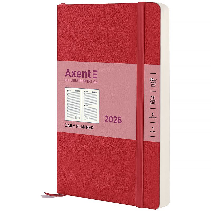 Щоденник 2026 Partner Soft Skin, 145*210, червоний фото 1 Щоденник 2026 Partner Soft Skin, 145*210, червоний фото 1