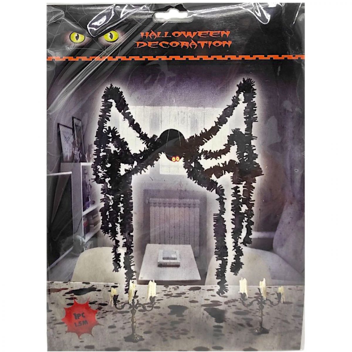 Підвісний декор "Павук" на Хелловін  фото 1