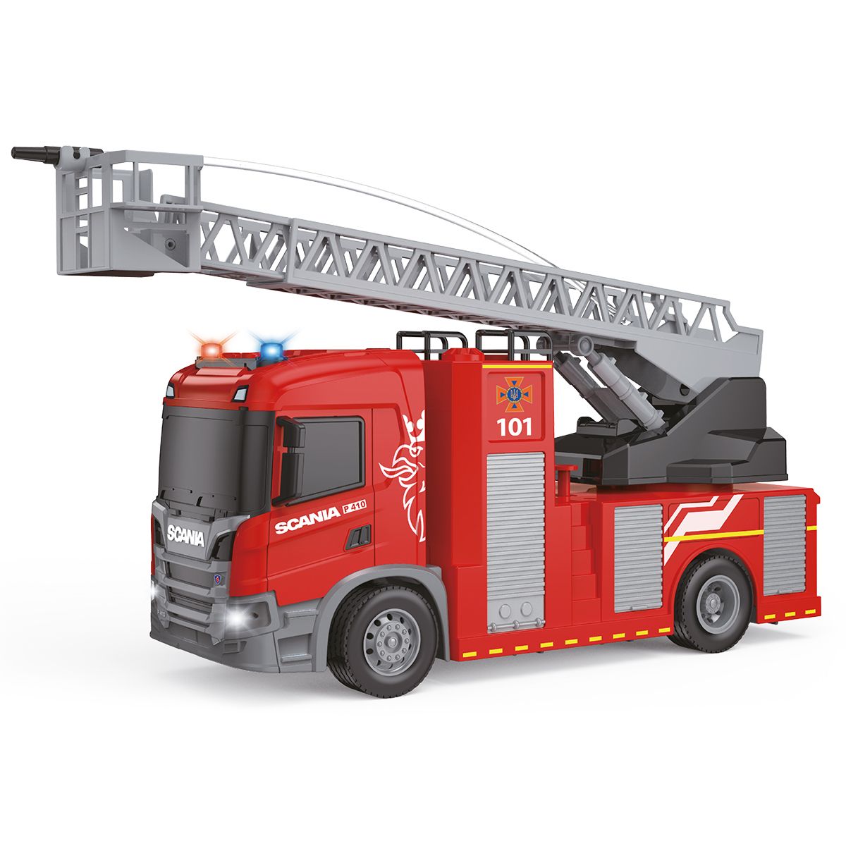 Автомодель серии "Big Truck" – ПОЖАРНАЯ МАШИНА SCANIA (свет, звук)  фото 1