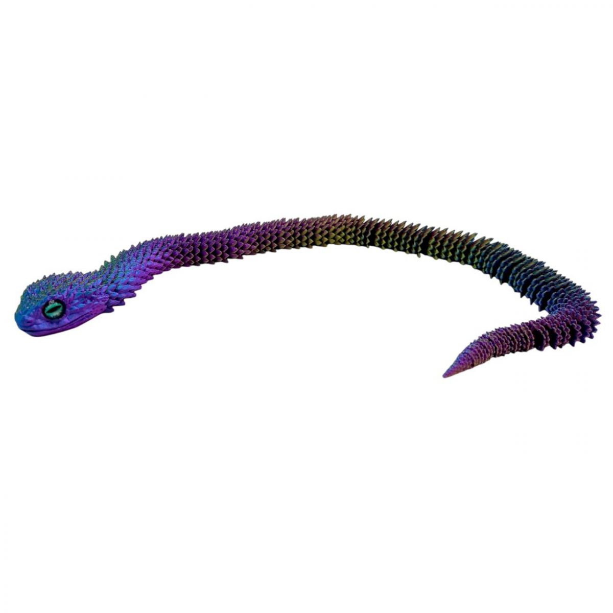 Іграшка рухлива 3D Змія 45мм (ГРАДІЄНТ СИНЯ)  фото 1