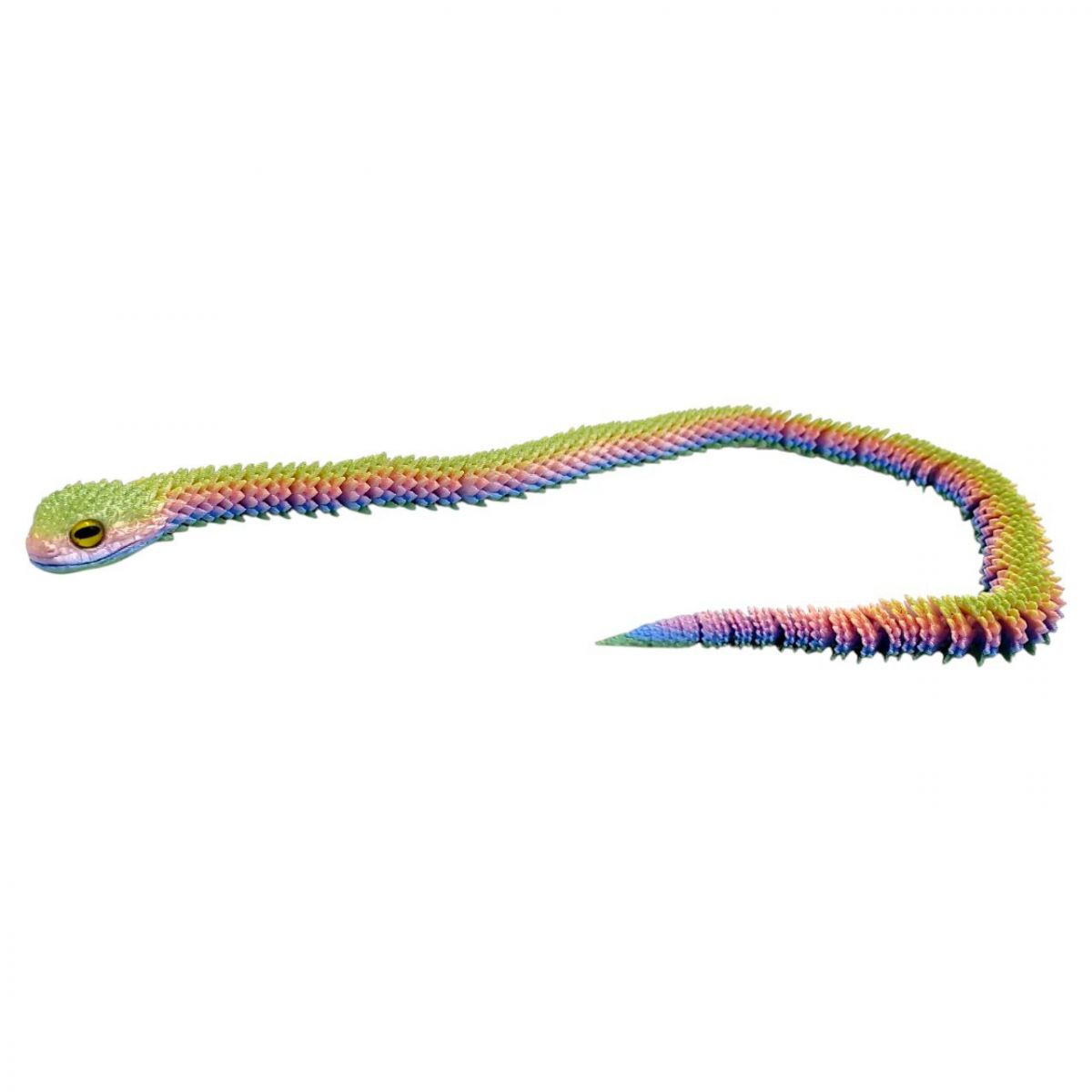 Іграшка рухлива 3D Змія 45мм (САЛАТОВА ГРАДІЄНТ)  фото 1