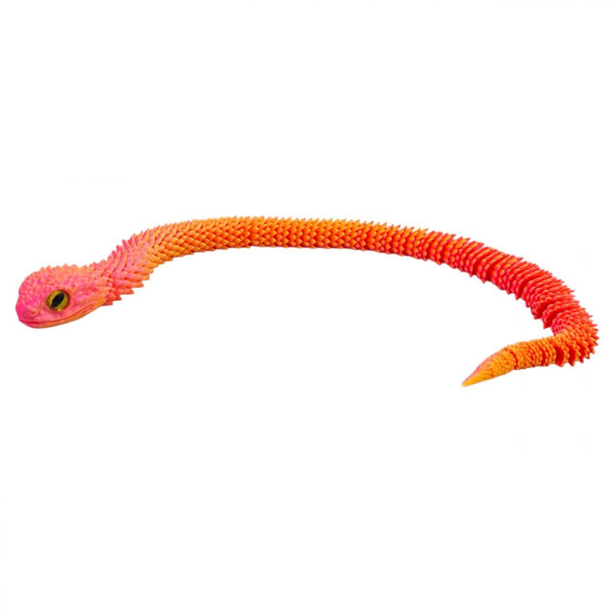 Іграшка рухлива 3D Змія 45мм (ПОМАРАНЧЕВА)  фото 1