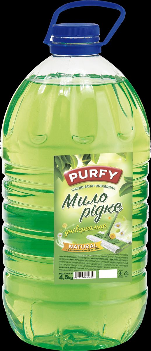 Рідке мило "Purfy" 4кг універсальне фото 1 Рідке мило "Purfy" 4кг універсальне фото 1