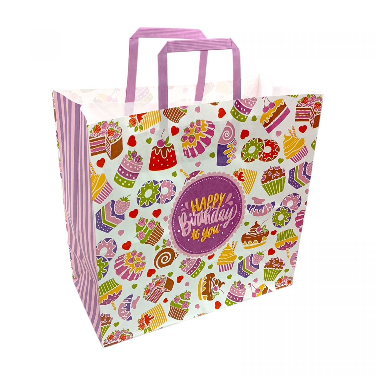 Пакет бумажный с ручками Крафт белый 32х15х30 см фото 1 Пакет бумажный с ручками Крафт белый 32х15х30 см фото 1