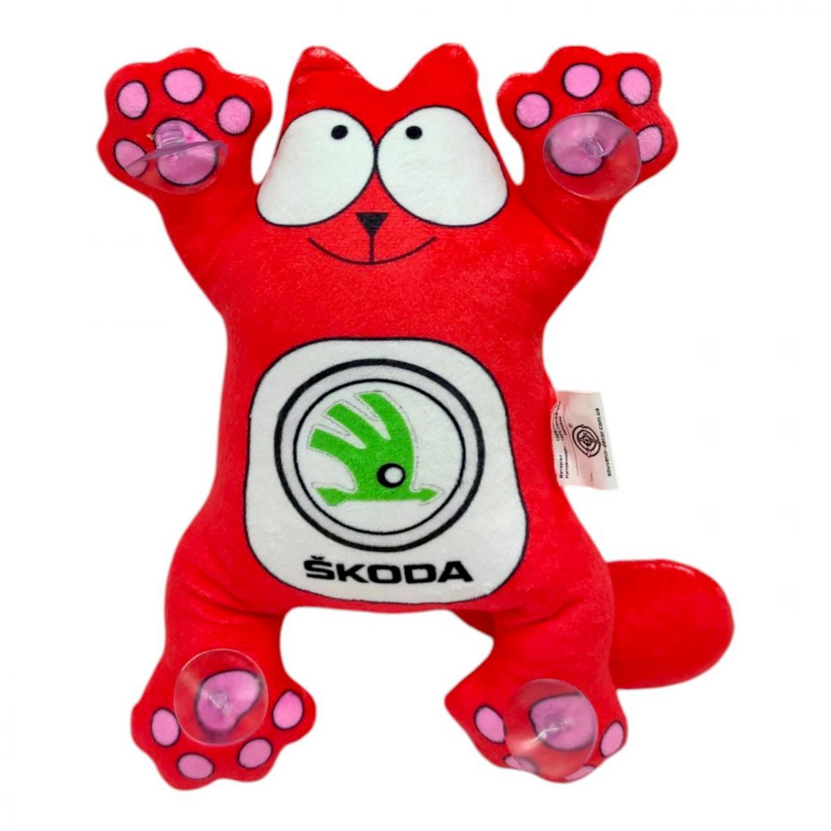 Котик Саймон на присосках 24 см SKODA (ЧЕРВОНИЙ)  фото 1