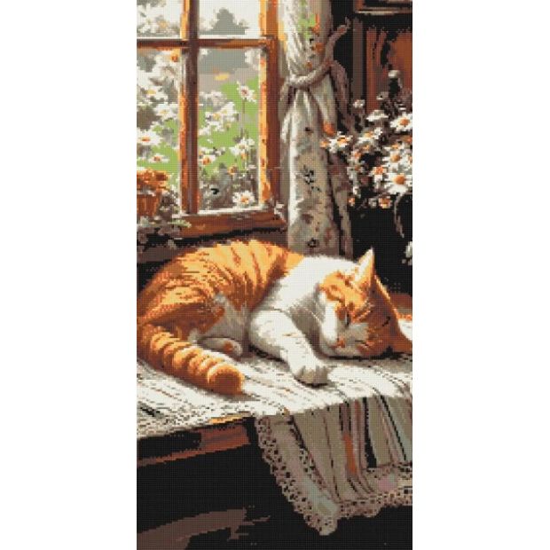 Алмазна мозаїка "Рудик котик" 40х80 см фото 1 Алмазна мозаїка "Рудик котик" 40х80 см фото 1