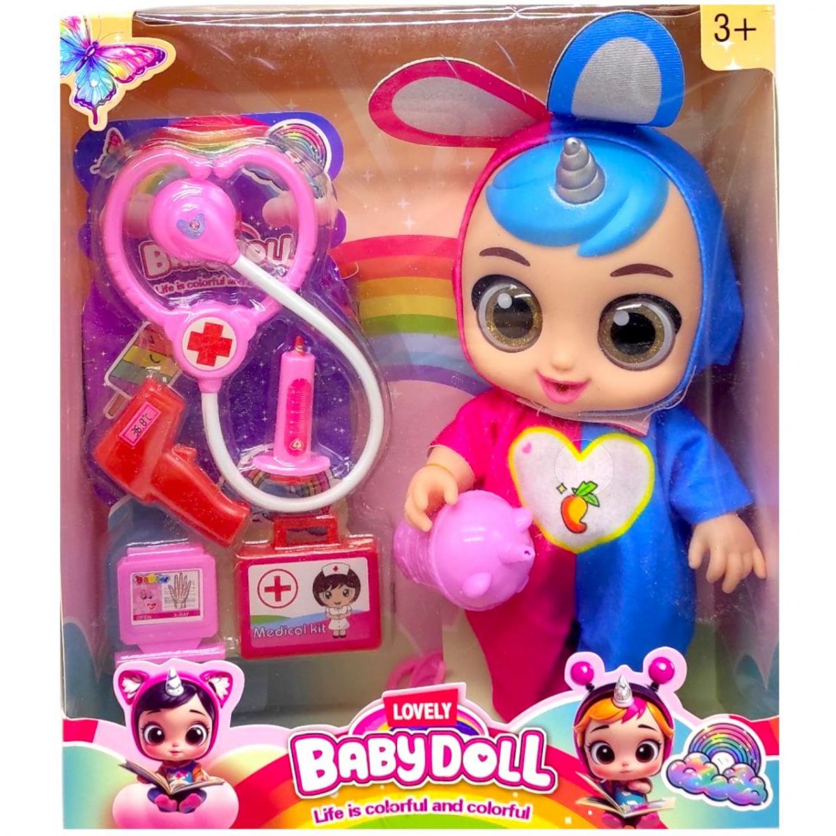 Лялька гумова "Cry Baby" висота 25 см (говорить, сміється, плаче, знімний одяг, рухливі кінцівки, пляшечка, пустушка, аксесуари) РОЖЕВО-СИНЯ фото 1 Лялька гумова "Cry Baby" висота 25 см (говорить, сміється, плаче, знімний одяг, рухливі кінцівки, пляшечка, пустушка, аксесуари) РОЖЕВО-СИНЯ фото 1