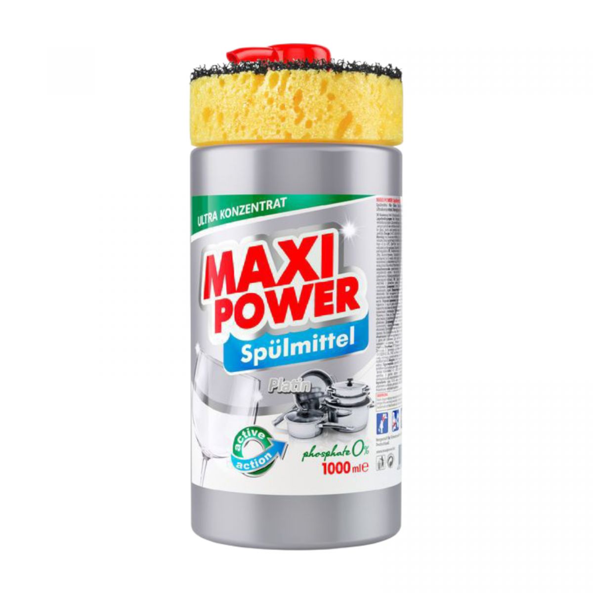 MAXI POWER Средство для мытья посуды Платинум 1л  фото 1 MAXI POWER Средство для мытья посуды Платинум 1л  фото 1