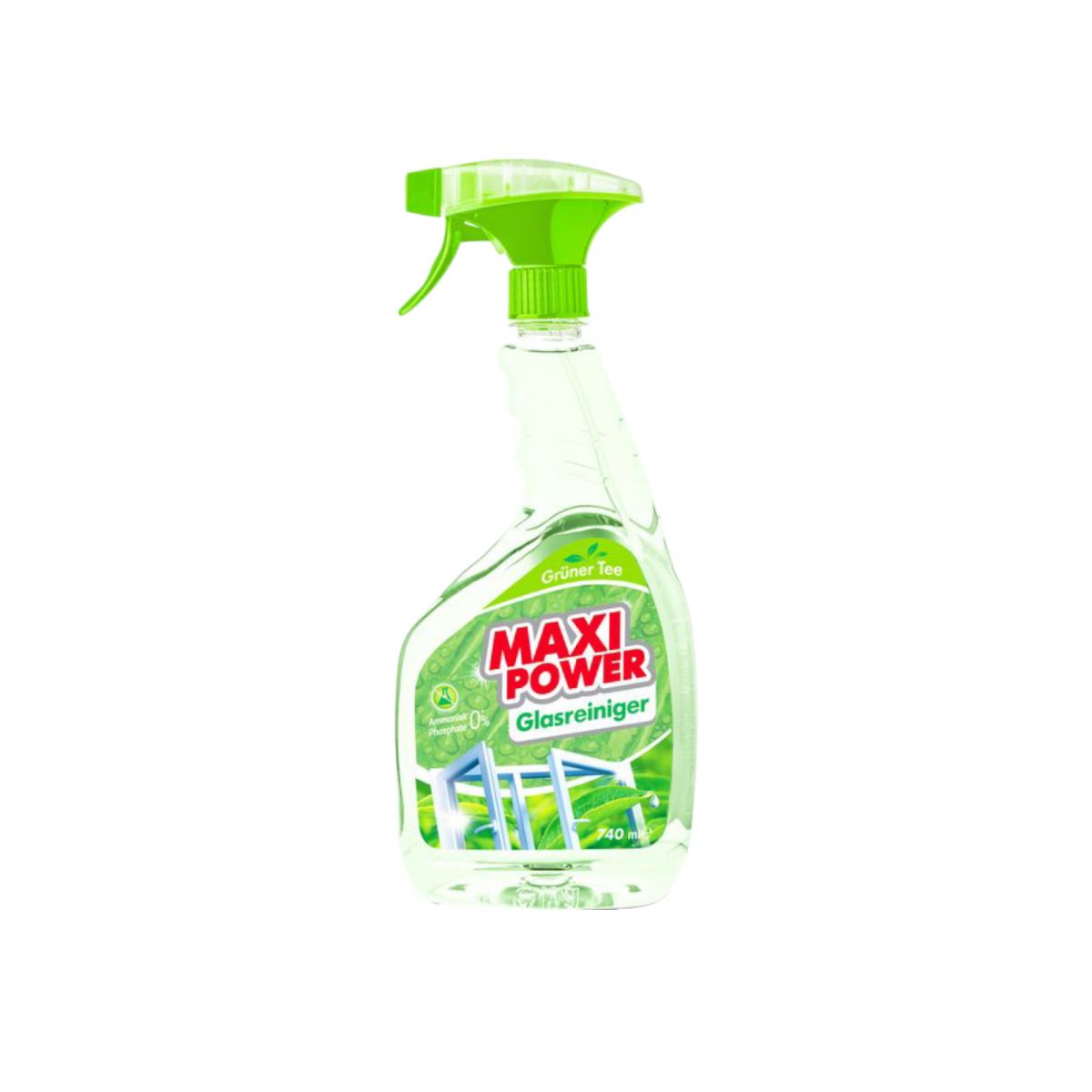 MAXI POWER Засіб для миття скла Зелений чай 740мл  фото 1