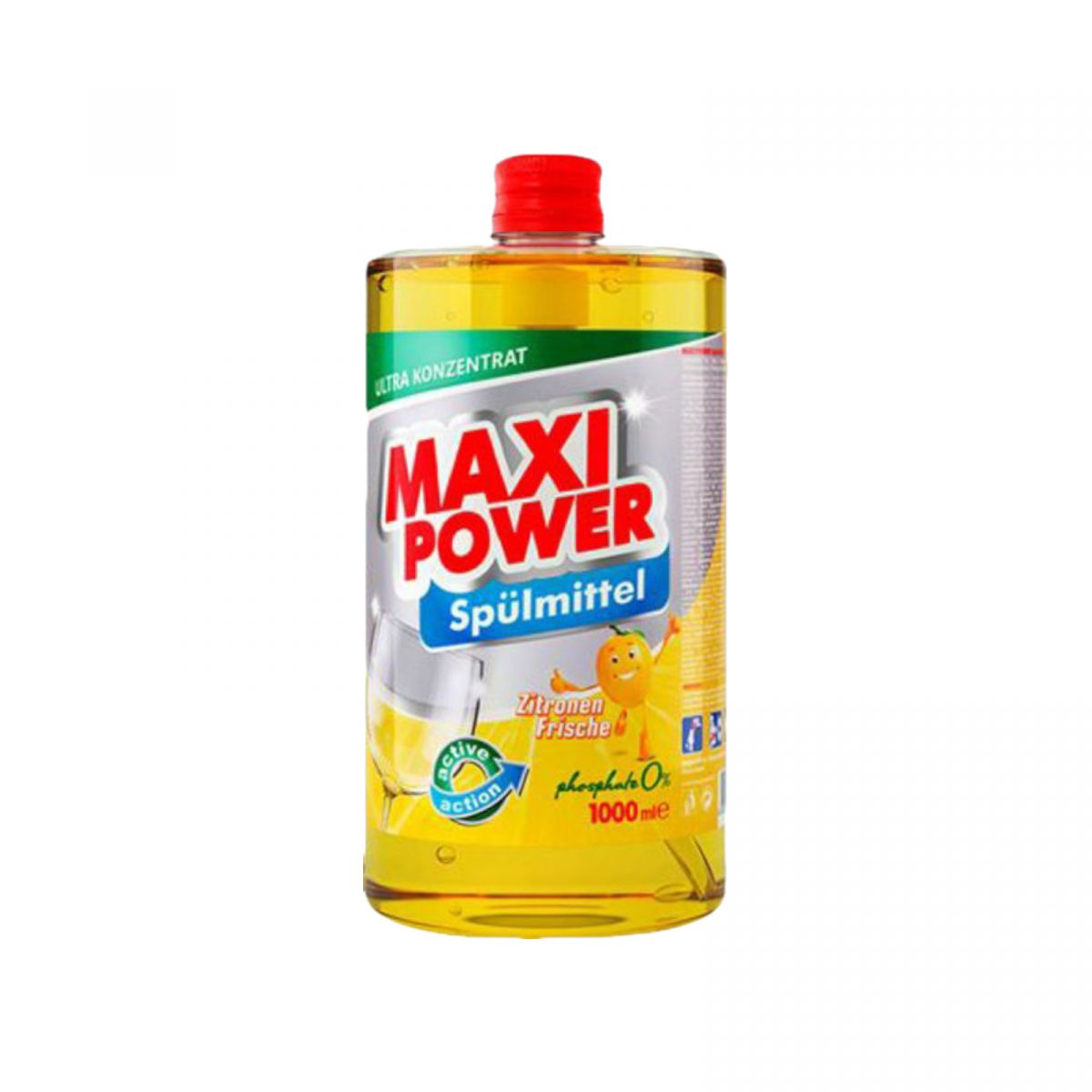 MAXI POWER Средство для мытья посуды Лимон 1л запаска  фото 1 MAXI POWER Средство для мытья посуды Лимон 1л запаска  фото 1