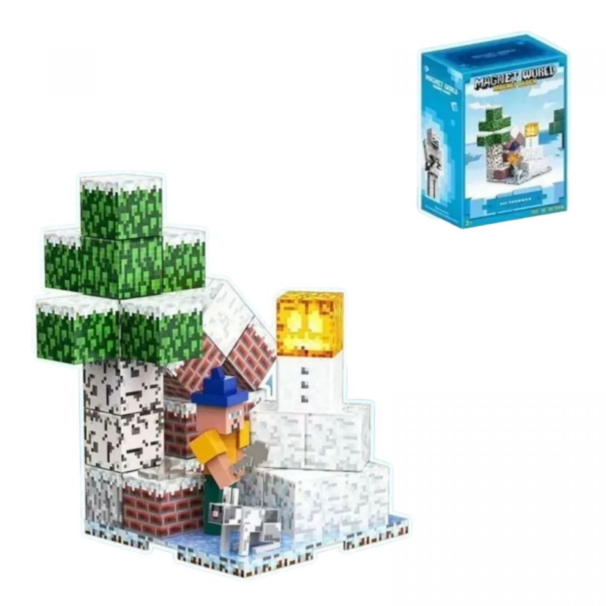 Магнітний конструктор «Блоки Minecraft» (46 елементів)  фото 1