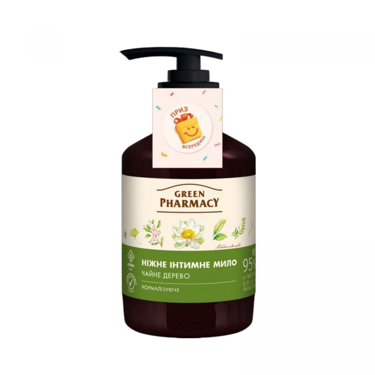 Green Pharmacy мыло интимное 370мл Чайное дерево  фото 1 Green Pharmacy мыло интимное 370мл Чайное дерево  фото 1