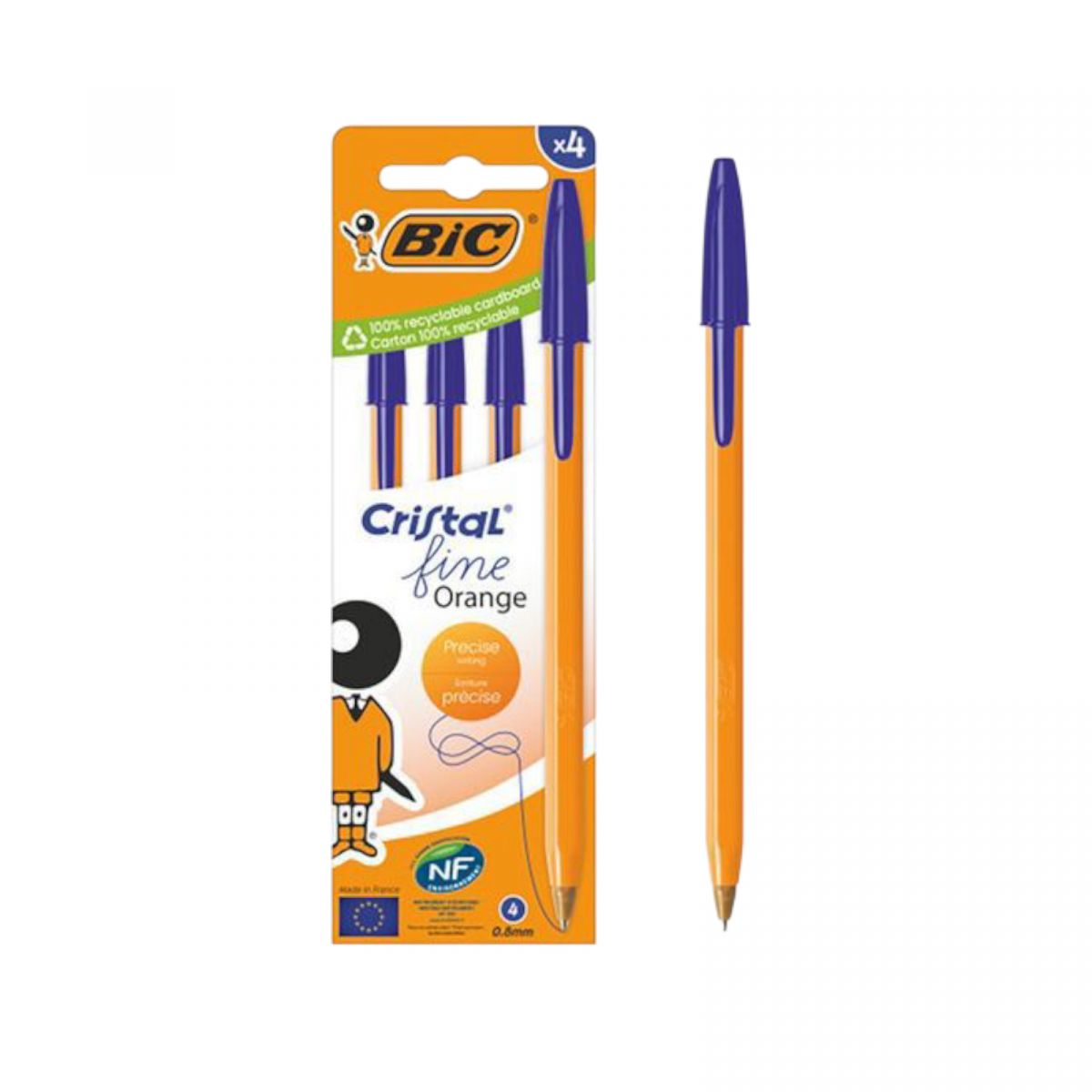 BIC Ручка Оrange Синя 4 бл. фото 1 BIC Ручка Оrange Синя 4 бл. фото 1
