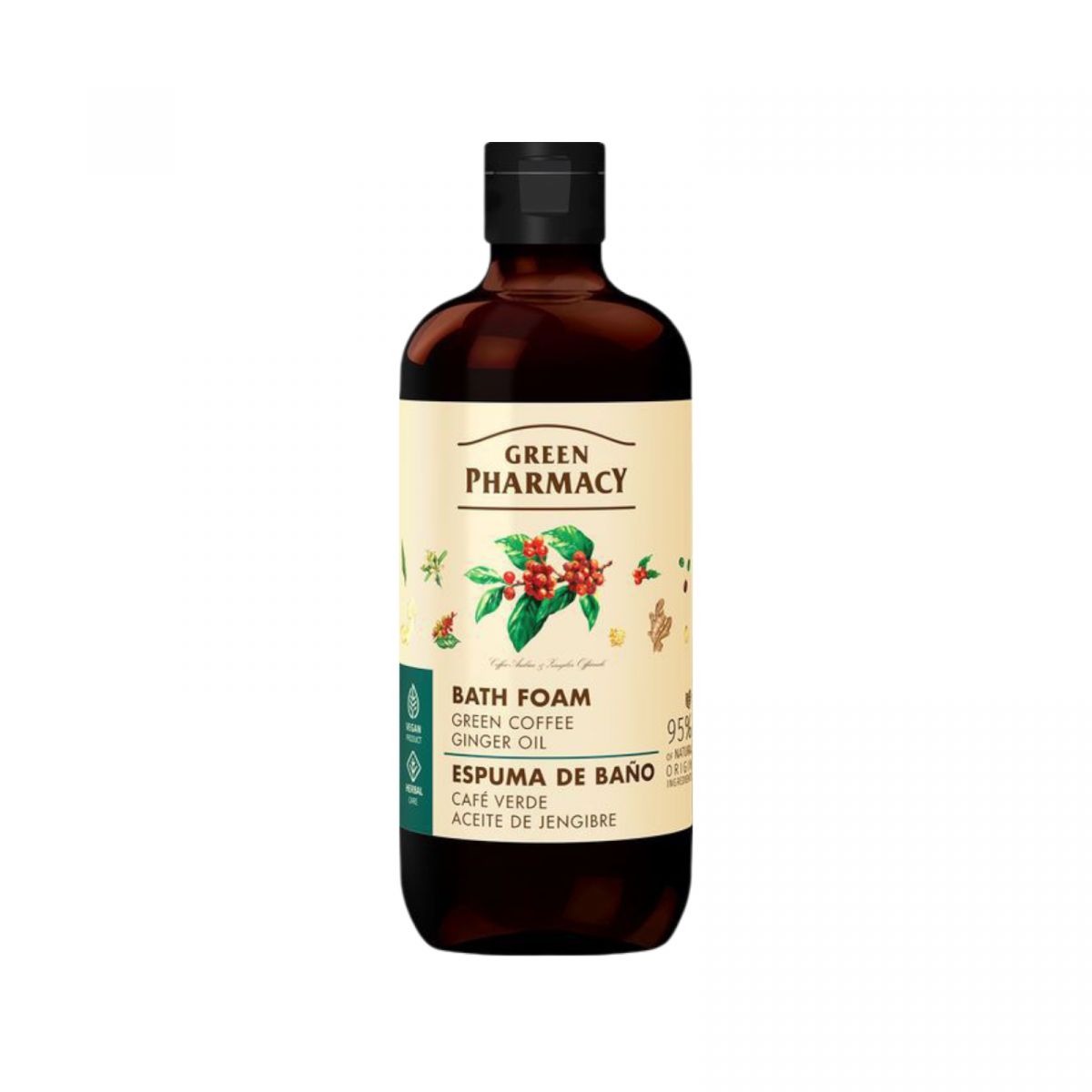 Green Pharmacy пена д/ванн 500мл зеленый кофе и имбирное масло  фото 1 Green Pharmacy пена д/ванн 500мл зеленый кофе и имбирное масло  фото 1