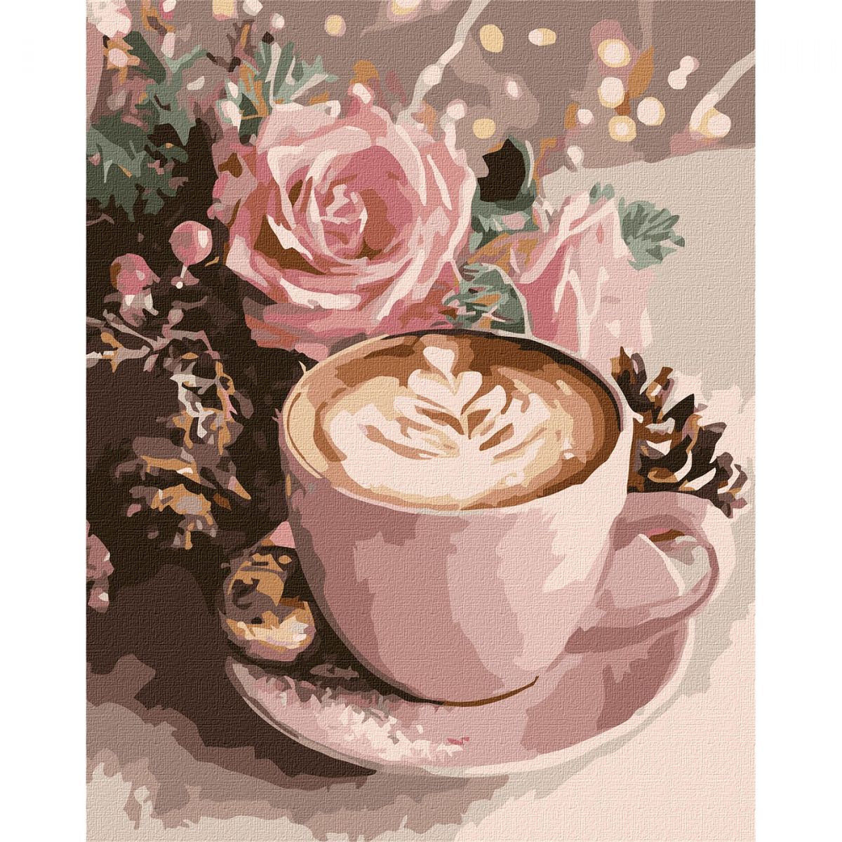 Картина по номерах з фарбами металік "Новорічне капучіно" 40х50 см  фото 1