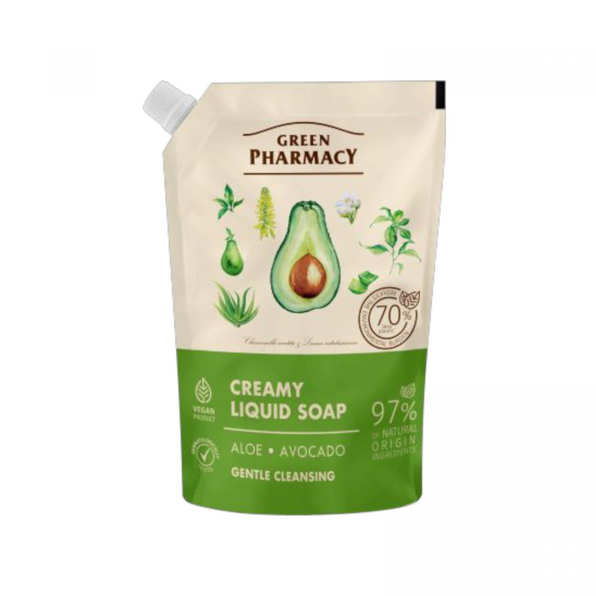 Green Pharmacy жидкое мыло 460мл дой-пак алоэ и авокадо  фото 1 Green Pharmacy жидкое мыло 460мл дой-пак алоэ и авокадо  фото 1