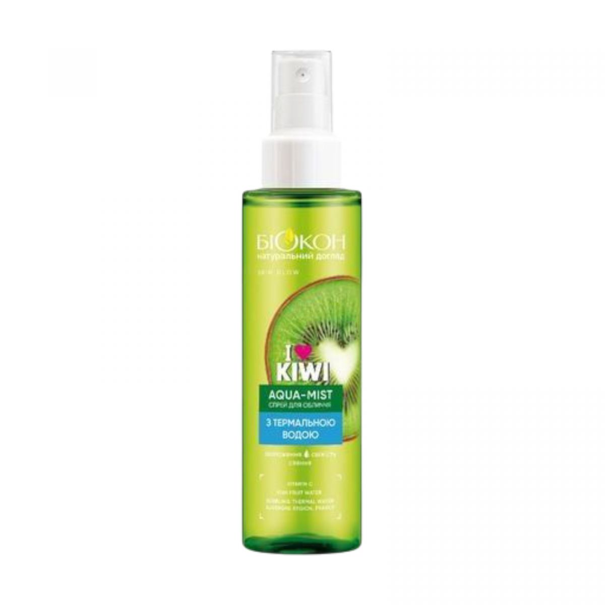 I love kiwi Спрей для лица 110мл AQUA-MIST с термальной водой фото 1 I love kiwi Спрей для лица 110мл AQUA-MIST с термальной водой фото 1