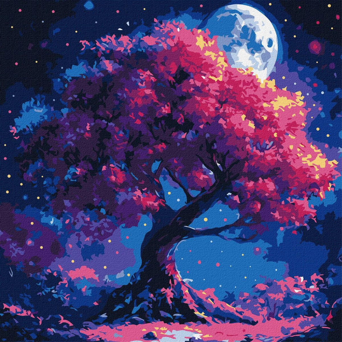 Картина по номерах "Силует дерева" 40х40 см  фото 1