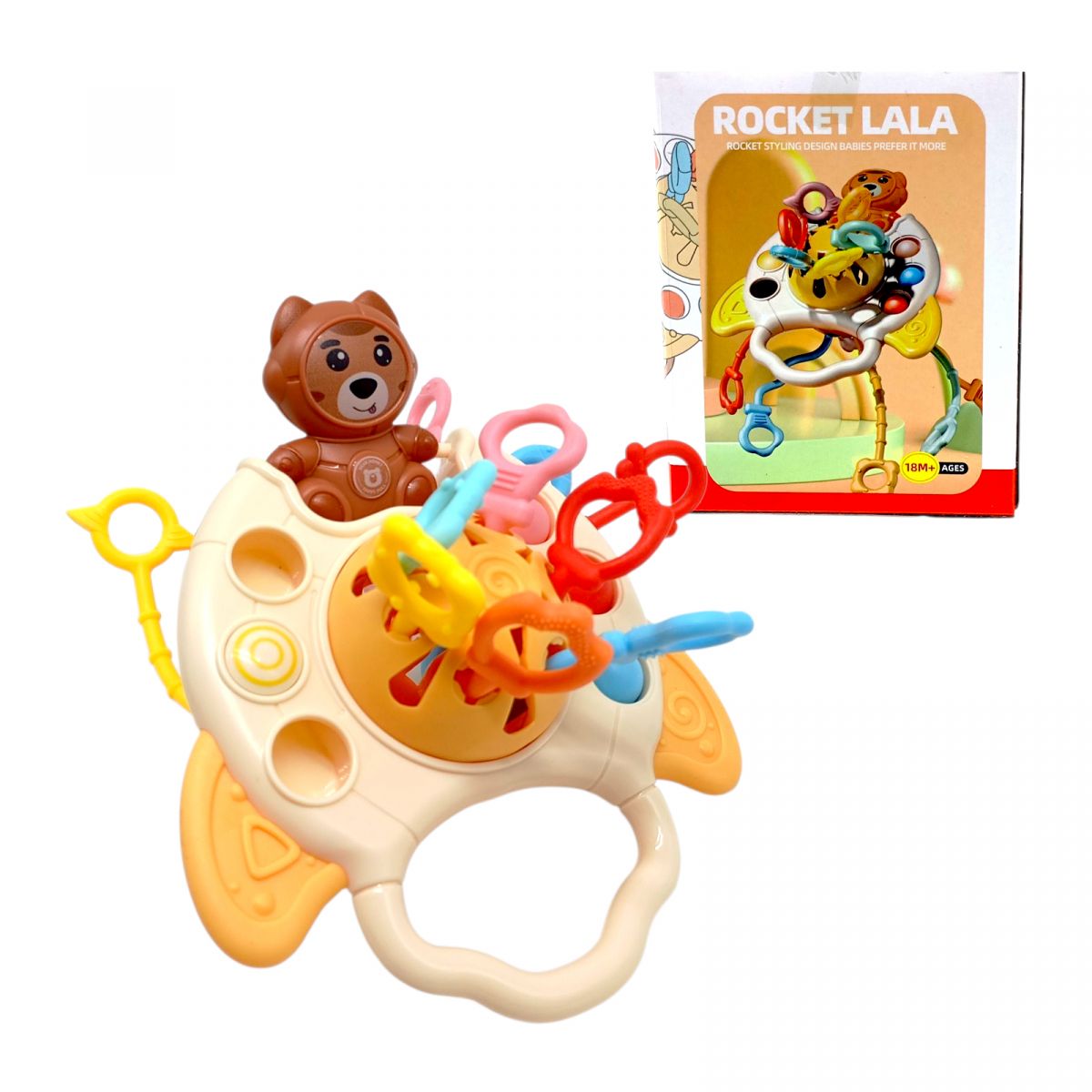 Брязкальце пальчикові ігри, поп іт, гумові прорізувачі, рухливі елементи, ручка для тримання, в коробці  фото 1 Брязкальце пальчикові ігри, поп іт, гумові прорізувачі, рухливі елементи, ручка для тримання, в коробці  фото 1