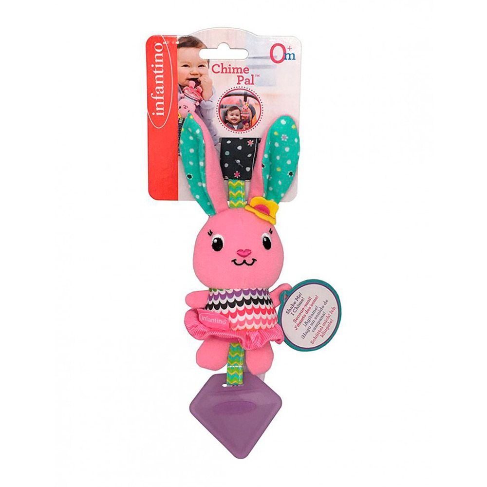 Игрушка мягкая навесная с прорезывателем Зайка  фото 1