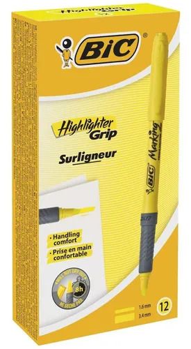 BIC Текстовиділювач Гріп жовтий 1шт.  БК  фото 1