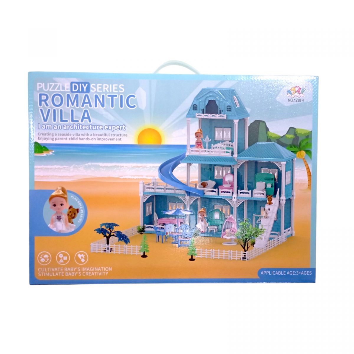 Уцінка.  Ляльковий будинок з ляльками, меблями та аксес. кор. 45,8*13,5*33,5 - Примята упаковка  фото 1