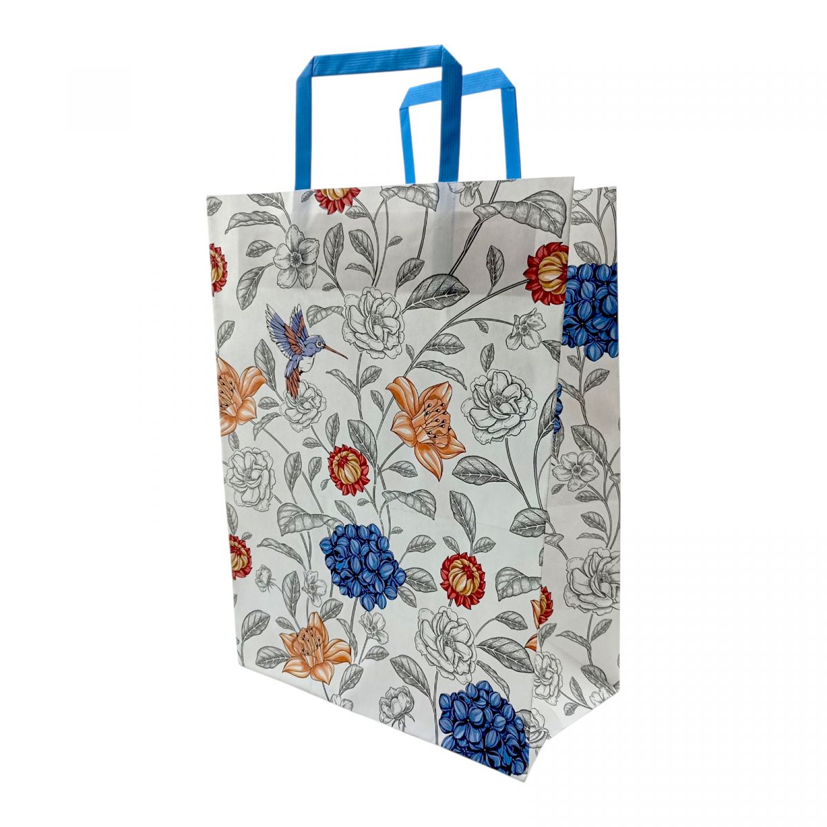 Пакет паперовий з ручками Крафт білий 25х15х34,5  фото 1